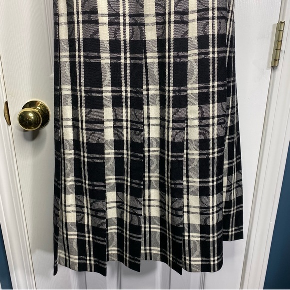 PENDLETON Plaid Swirl Tartan Wool Pleated Midi Skirt - Picture 5 of 6